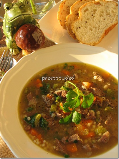 PreeOccupied: Soul Seduction with Beef-Barley Soup